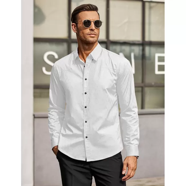 COOFANDY Men's Business Dress Shirt Long Sleeve Casual Slim Fit Button Down Shirt