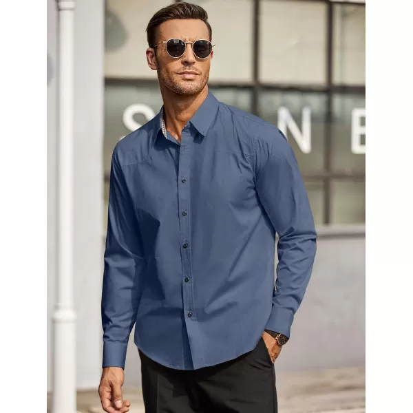 COOFANDY Men's Business Dress Shirt Long Sleeve Casual Slim Fit Button Down Shirt