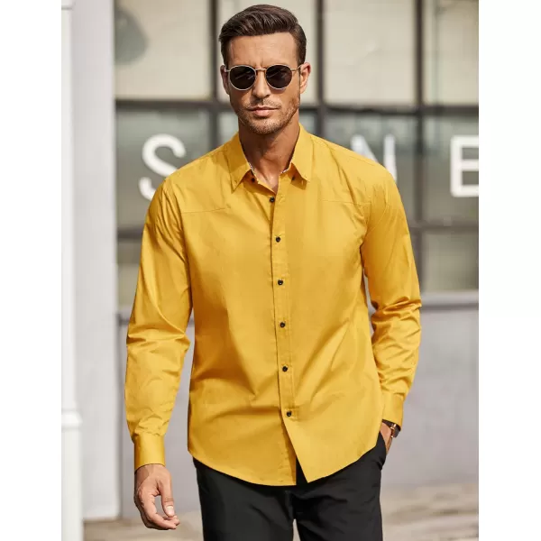 COOFANDY Men's Business Dress Shirt Long Sleeve Casual Slim Fit Button Down Shirt