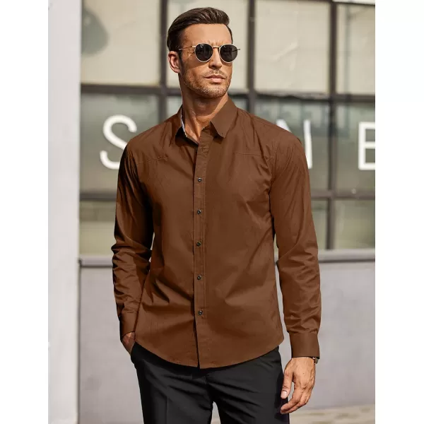 COOFANDY Men's Business Dress Shirt Long Sleeve Casual Slim Fit Button Down Shirt