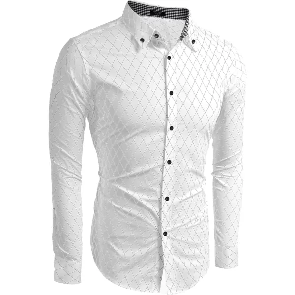 COOFANDY Men's Business Dress Shirt Long Sleeve Casual Slim Fit Button Down Shirt