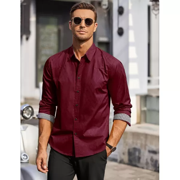 COOFANDY Men's Business Dress Shirt Long Sleeve Casual Slim Fit Button Down Shirt