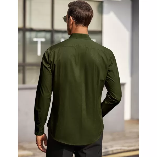 COOFANDY Men's Business Dress Shirt Long Sleeve Casual Slim Fit Button Down Shirt