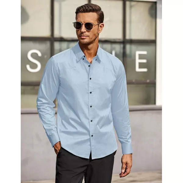 COOFANDY Men's Business Dress Shirt Long Sleeve Casual Slim Fit Button Down Shirt