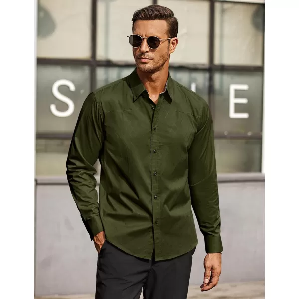 COOFANDY Men's Business Dress Shirt Long Sleeve Casual Slim Fit Button Down Shirt