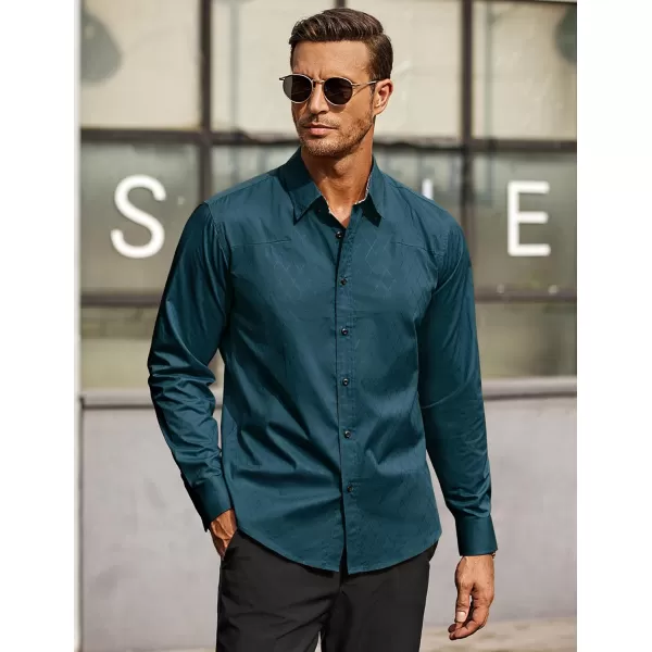 COOFANDY Men's Business Dress Shirt Long Sleeve Casual Slim Fit Button Down Shirt