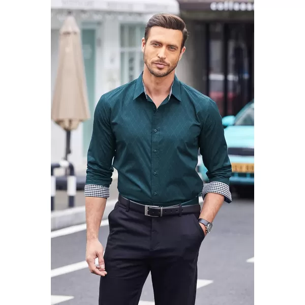 COOFANDY Men's Business Dress Shirt Long Sleeve Casual Slim Fit Button Down Shirt