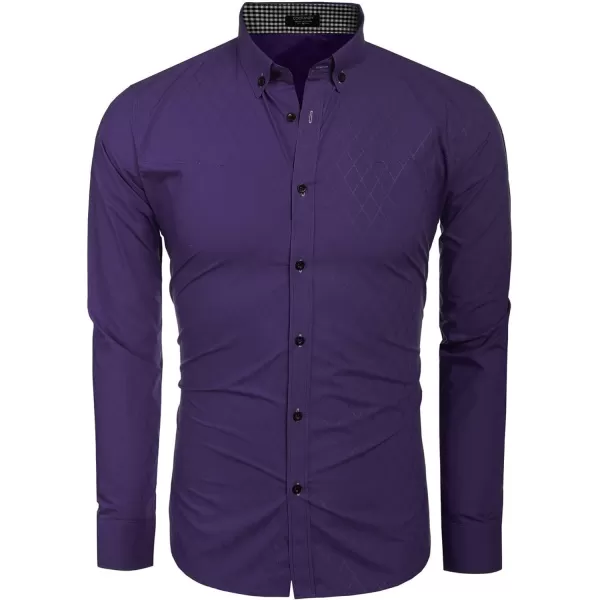 COOFANDY Men's Business Dress Shirt Long Sleeve Casual Slim Fit Button Down Shirt