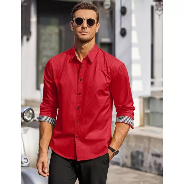 COOFANDY Men's Business Dress Shirt Long Sleeve Casual Slim Fit Button Down Shirt