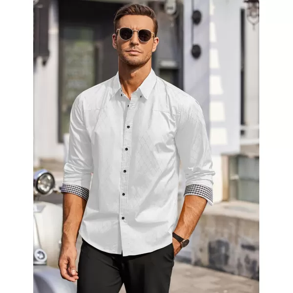 COOFANDY Men's Business Dress Shirt Long Sleeve Casual Slim Fit Button Down Shirt