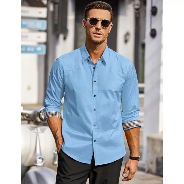 COOFANDY Men's Business Dress Shirt Long Sleeve Casual Slim Fit Button Down Shirt
