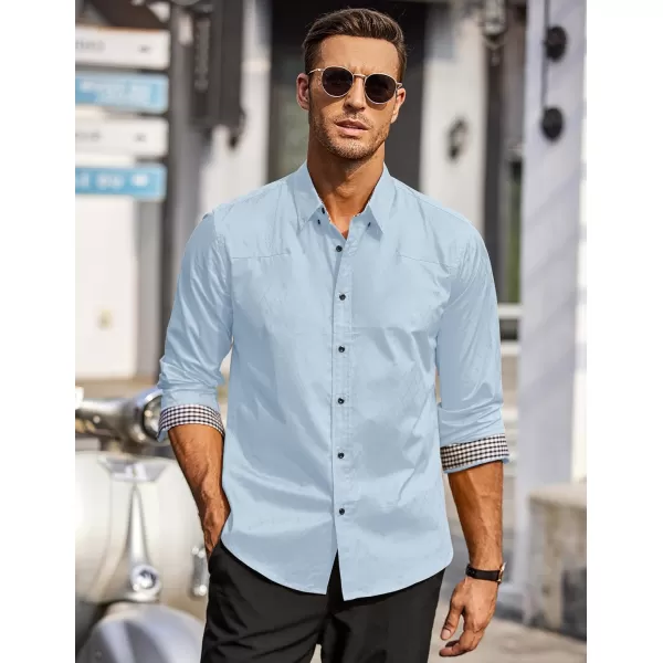 COOFANDY Men's Business Dress Shirt Long Sleeve Casual Slim Fit Button Down Shirt