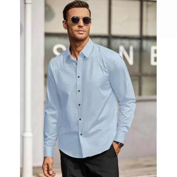 COOFANDY Men's Business Dress Shirt Long Sleeve Casual Slim Fit Button Down Shirt