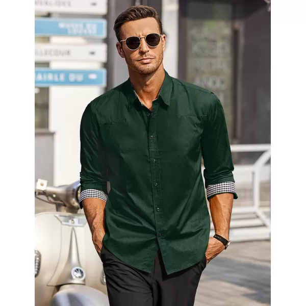 COOFANDY Men's Business Dress Shirt Long Sleeve Casual Slim Fit Button Down Shirt