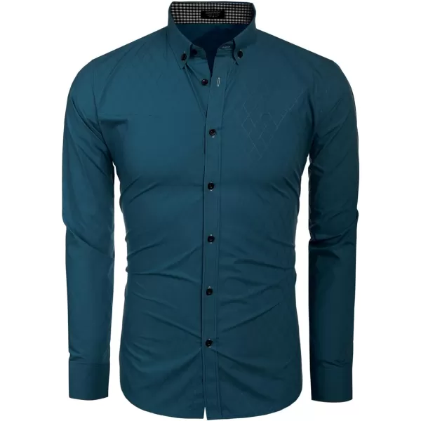 COOFANDY Men's Business Dress Shirt Long Sleeve Casual Slim Fit Button Down Shirt