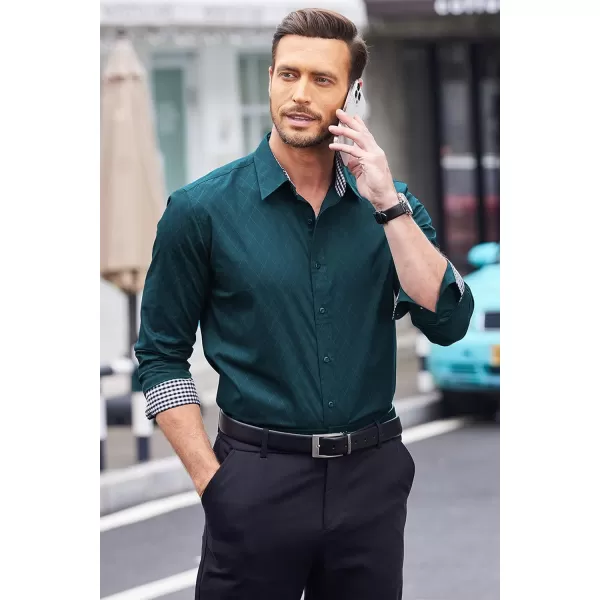 COOFANDY Men's Business Dress Shirt Long Sleeve Casual Slim Fit Button Down Shirt