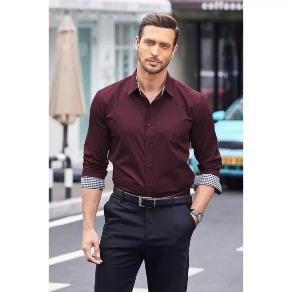 COOFANDY Men's Business Dress Shirt Long Sleeve Casual Slim Fit Button Down Shirt