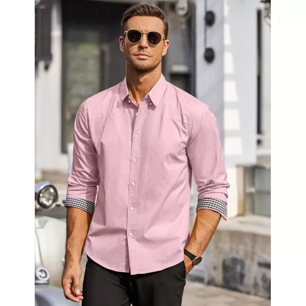 COOFANDY Men's Business Dress Shirt Long Sleeve Casual Slim Fit Button Down Shirt