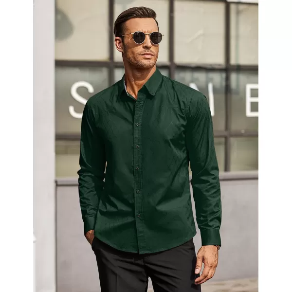 COOFANDY Men's Business Dress Shirt Long Sleeve Casual Slim Fit Button Down Shirt