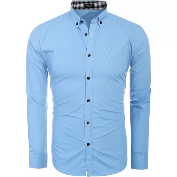 COOFANDY Men's Business Dress Shirt Long Sleeve Casual Slim Fit Button Down Shirt