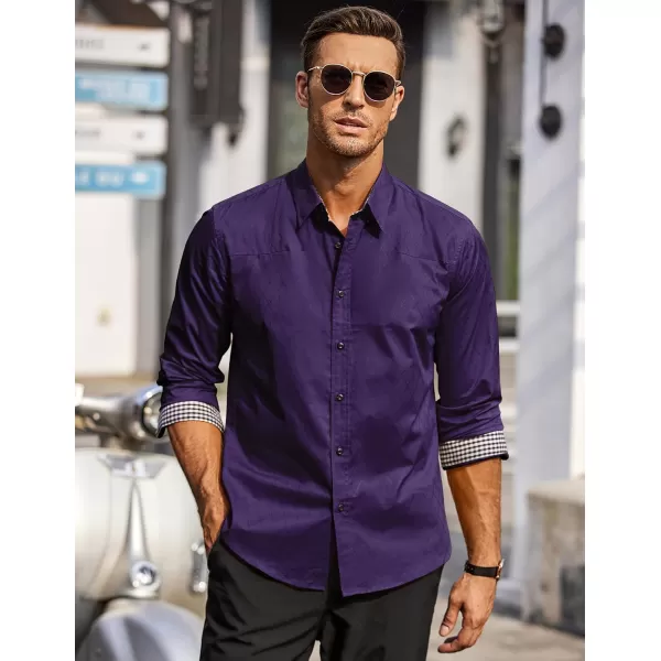 COOFANDY Men's Business Dress Shirt Long Sleeve Casual Slim Fit Button Down Shirt