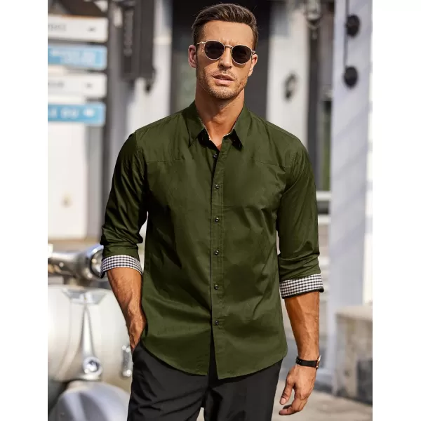 COOFANDY Men's Business Dress Shirt Long Sleeve Casual Slim Fit Button Down Shirt