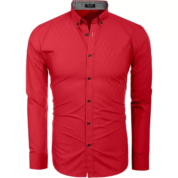 COOFANDY Men's Business Dress Shirt Long Sleeve Casual Slim Fit Button Down Shirt