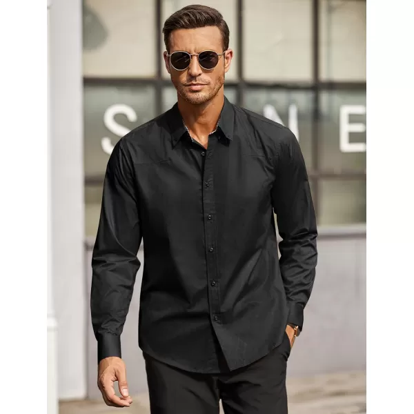 COOFANDY Men's Business Dress Shirt Long Sleeve Casual Slim Fit Button Down Shirt