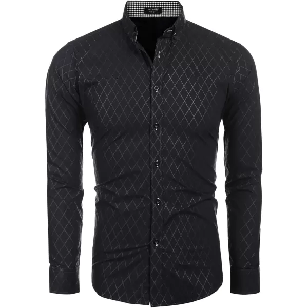 COOFANDY Men's Business Dress Shirt Long Sleeve Casual Slim Fit Button Down Shirt