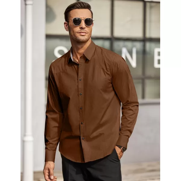 COOFANDY Men's Business Dress Shirt Long Sleeve Casual Slim Fit Button Down Shirt