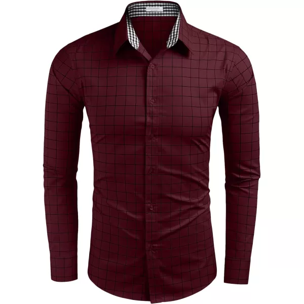 COOFANDY Men's Business Dress Shirt Long Sleeve Slim Fit Casual Button Down Shirt