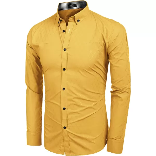 COOFANDY Men's Business Dress Shirt Long Sleeve Slim Fit Casual Button Down Shirt