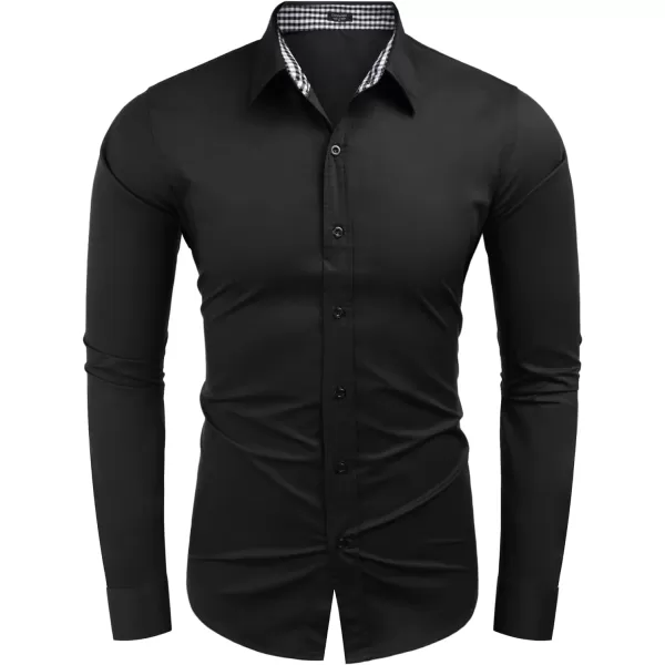COOFANDY Men's Business Dress Shirt Long Sleeve Slim Fit Casual Button Down Shirt