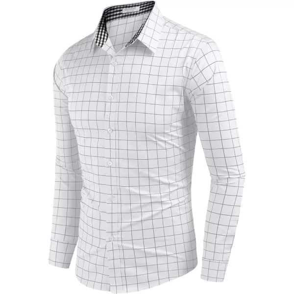 COOFANDY Men's Business Dress Shirt Long Sleeve Slim Fit Casual Button Down Shirt