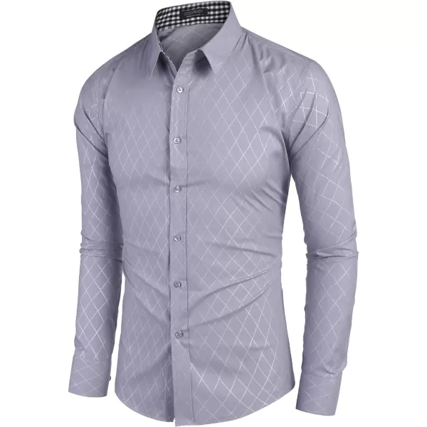 COOFANDY Men's Business Dress Shirt Long Sleeve Slim Fit Casual Button Down Shirt