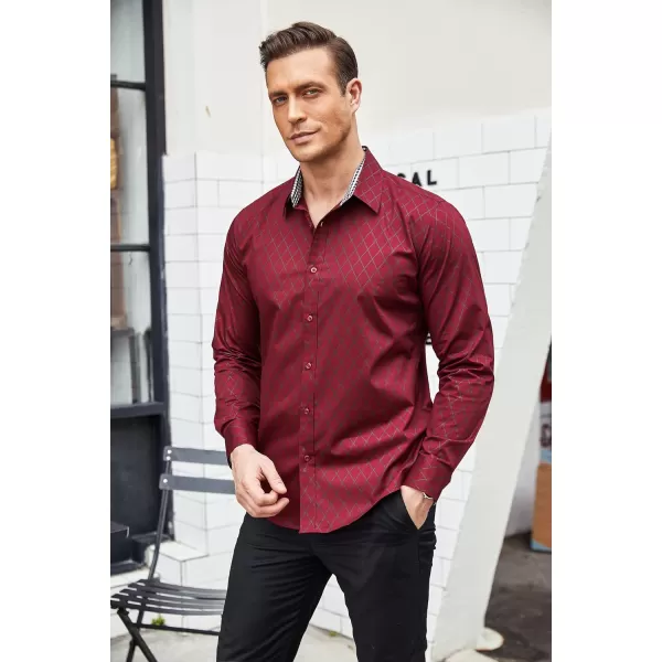 COOFANDY Men's Business Dress Shirt Long Sleeve Slim Fit Casual Button Down Shirt