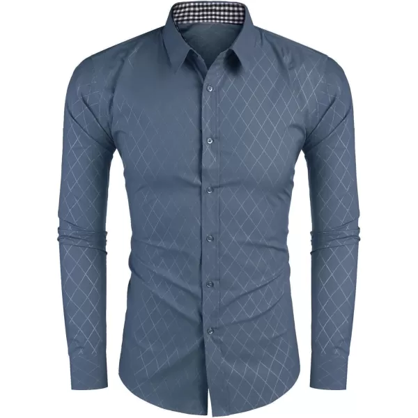 COOFANDY Men's Business Dress Shirt Long Sleeve Slim Fit Casual Button Down Shirt