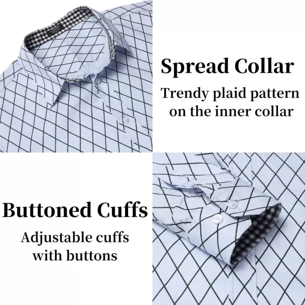 COOFANDY Men's Business Dress Shirt Long Sleeve Slim Fit Casual Button Down Shirt