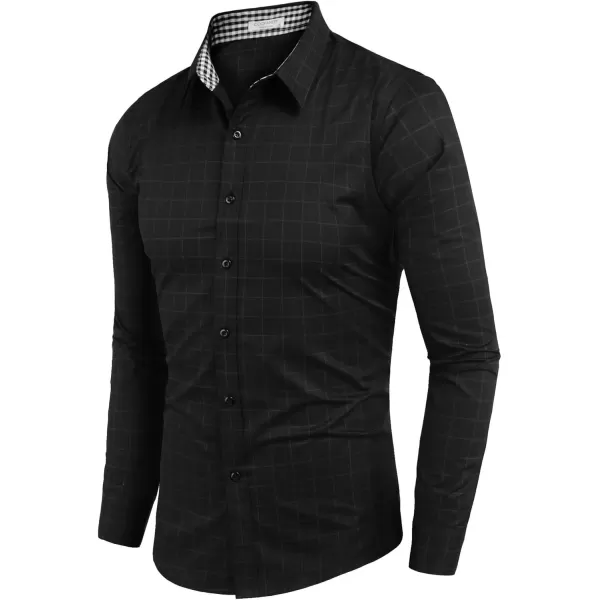 COOFANDY Men's Business Dress Shirt Long Sleeve Slim Fit Casual Button Down Shirt