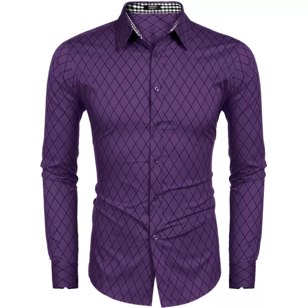 COOFANDY Men's Business Dress Shirt Long Sleeve Slim Fit Casual Button Down Shirt