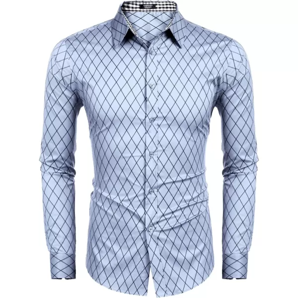 COOFANDY Men's Business Dress Shirt Long Sleeve Slim Fit Casual Button Down Shirt