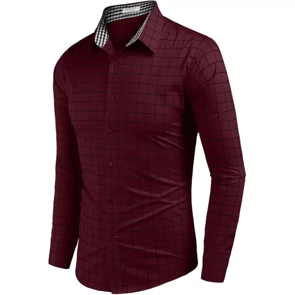 COOFANDY Men's Business Dress Shirt Long Sleeve Slim Fit Casual Button Down Shirt