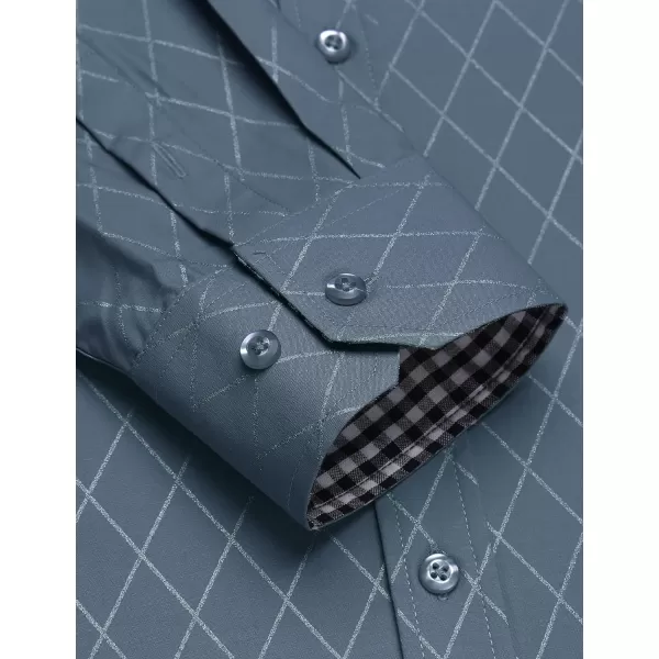 COOFANDY Men's Business Dress Shirt Long Sleeve Slim Fit Casual Button Down Shirt