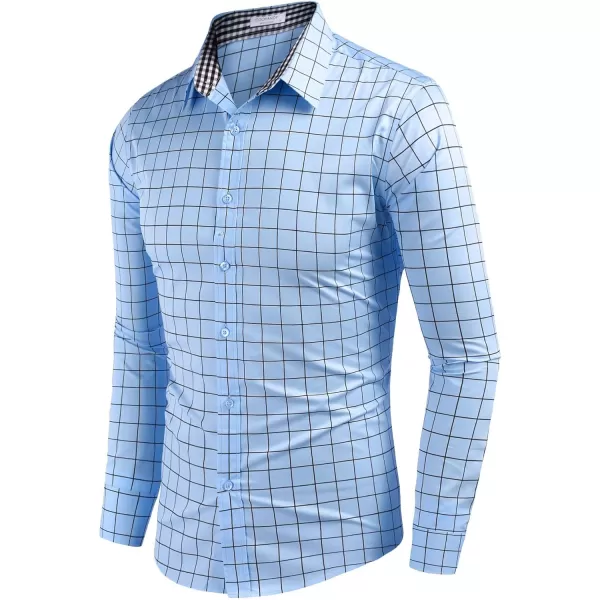 COOFANDY Men's Business Dress Shirt Long Sleeve Slim Fit Casual Button Down Shirt