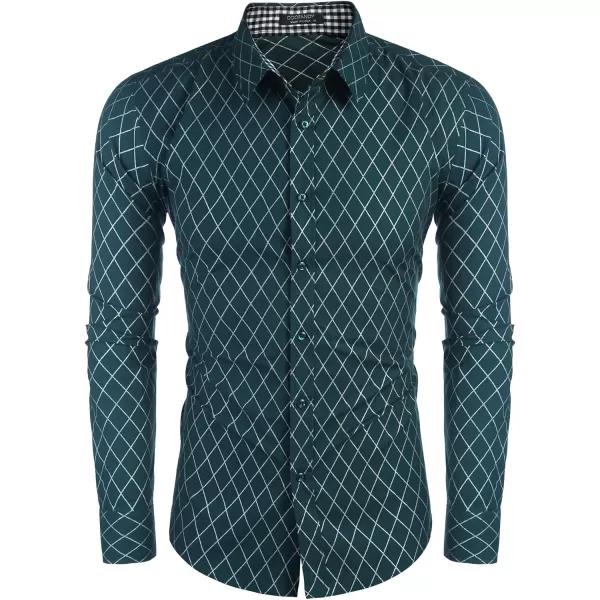 COOFANDY Men's Business Dress Shirt Long Sleeve Slim Fit Casual Button Down Shirt