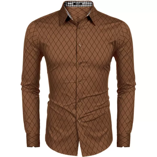 COOFANDY Men's Business Dress Shirt Long Sleeve Slim Fit Casual Button Down Shirt