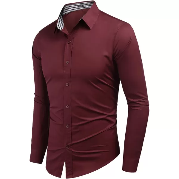 COOFANDY Men's Business Dress Shirt Long Sleeve Slim Fit Casual Button Down Shirt