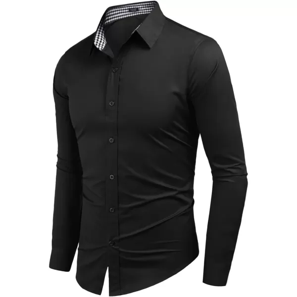 COOFANDY Men's Business Dress Shirt Long Sleeve Slim Fit Casual Button Down Shirt