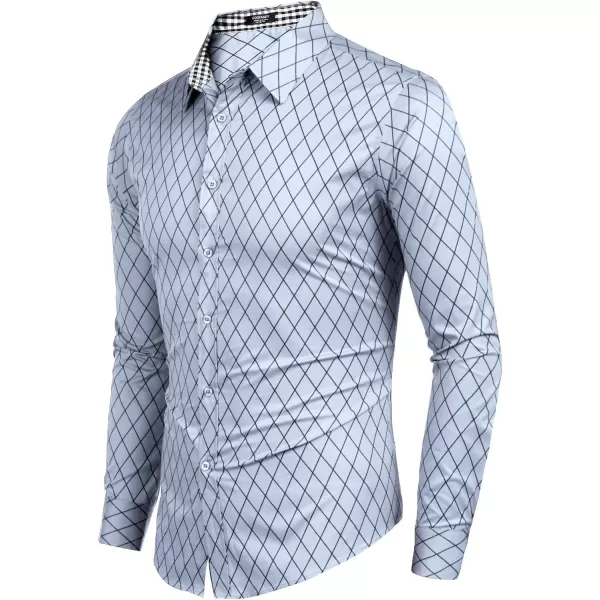 COOFANDY Men's Business Dress Shirt Long Sleeve Slim Fit Casual Button Down Shirt