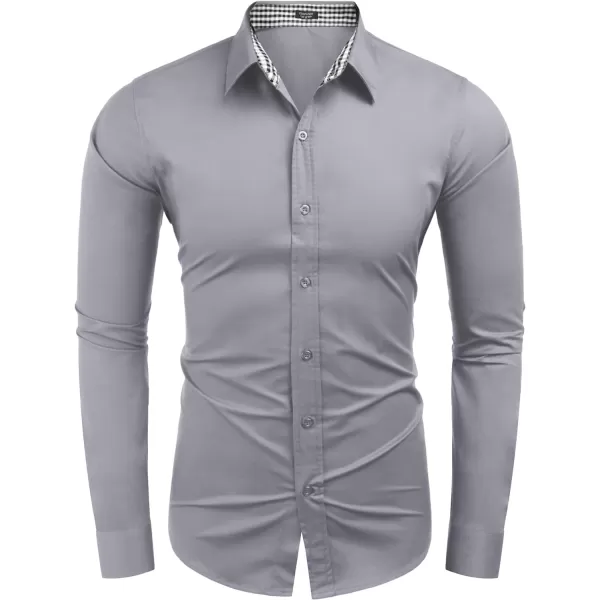 COOFANDY Men's Business Dress Shirt Long Sleeve Slim Fit Casual Button Down Shirt